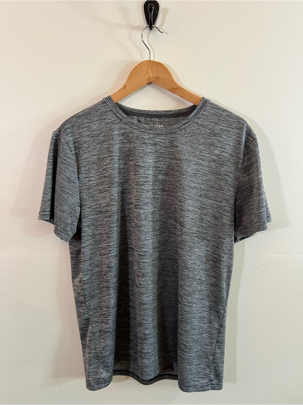 CoolKeep Gray Space Dye Sleepwear T Shirt Men’s Large Soft Lounge Tee
